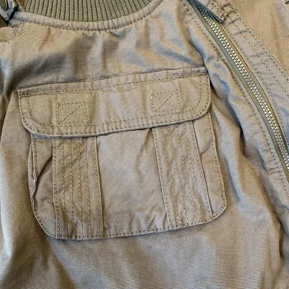 NEW Olive Green Fleece Removable Hoodie Yeezy Sweatshirt Jacket